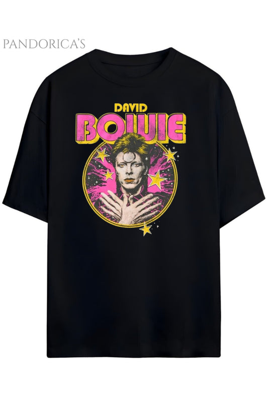 Pandorica's David Bowie Tasarımı Unisex Pamuklu T-shirt