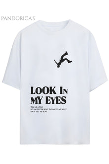 Travis Scott Tasarım Serisi My Eyes (Lyrics) Şarkı Sözleri Yazılı Baskılı Pamuklu Unisex Tişört