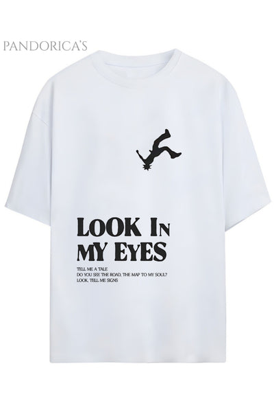Travis Scott Tasarım Serisi My Eyes (Lyrics) Şarkı Sözleri Yazılı Baskılı Pamuklu Unisex Tişört