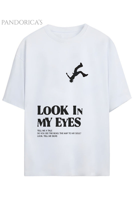 Travis Scott Tasarım Serisi My Eyes (Lyrics) Şarkı Sözleri Yazılı Baskılı Pamuklu Unisex Tişört