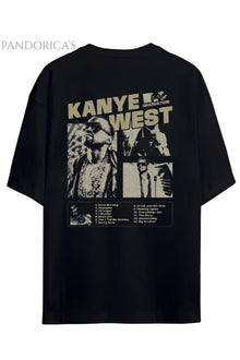 Pandorica's Kanye West Tasarımı Sırt Baskılı Unisex Pamuklu T-shirt