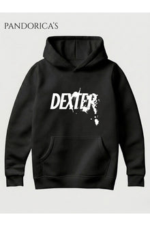 DEXTER Tasarımı Yazılı Baskılı Unisex Kapüşonlu Pamuklu Sweatshirt Hoodie