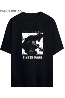 Linkin Park "METEORA" Albüm Tasarimi Yazılı Baskılı Unisex Relaxed Kalıp Pamuklu Tişört