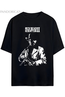 Pandorica's RED DEAD REDEMPTION Arthur Morgan Tasarımı Baskılı Yazılı Unisex Pamuklu T-shirt
